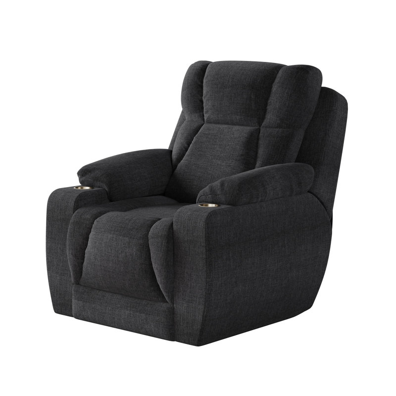 Fauteuil inclinable près du mur pour homme, Microfibre, Plage gris anthracite