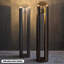 Lampe sur pied en fer noir