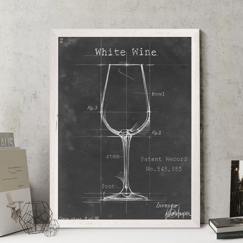«Barware Blueprint IV» par Paul Cezanne - reproduction d'art encadrée, H 38 po x l 28 po x P 1,25 po, Toile blanche encadrée