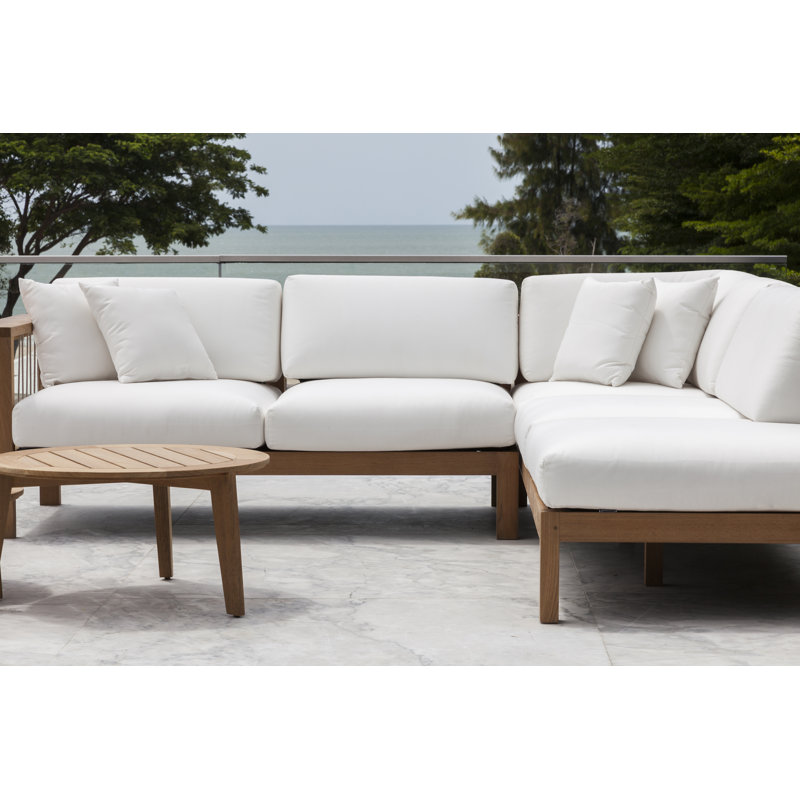 Attol Outdoor Round Teak Coffee Table, 20.56" W x 20.56" L x  10.25" H