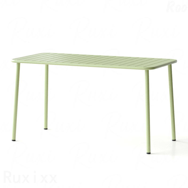 Table de salle à manger d'extérieur longue verte, table de loisir pour le balcon de la cour de la Villa, table imperméable simple pour le jardin