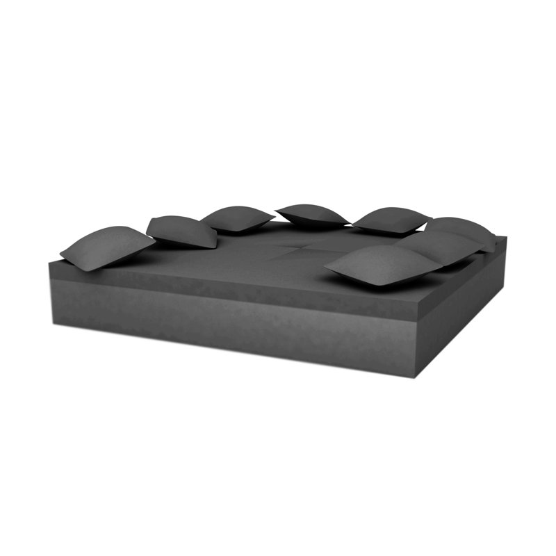 Jut - Lit froid - 8 coussins - 90,5 po x 90,5 po - base - beige, Anthracite