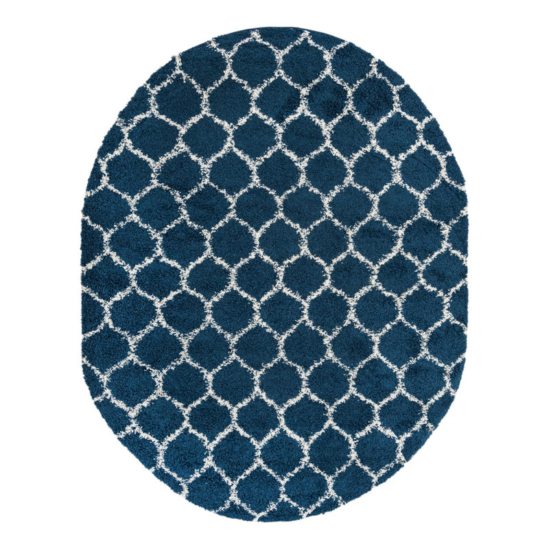 Geometric Indoor Rug, Oval 7'10" x 10'