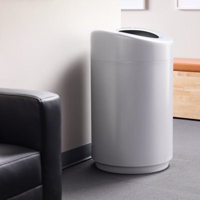SAFCO Steel Open Top Trash Cans, 14 Gallon & 30 Gallon