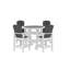 HDPE Patio Bar Table Set High Top Outdoor Table and Chairs Set of 5 Bar Table & Stools Set