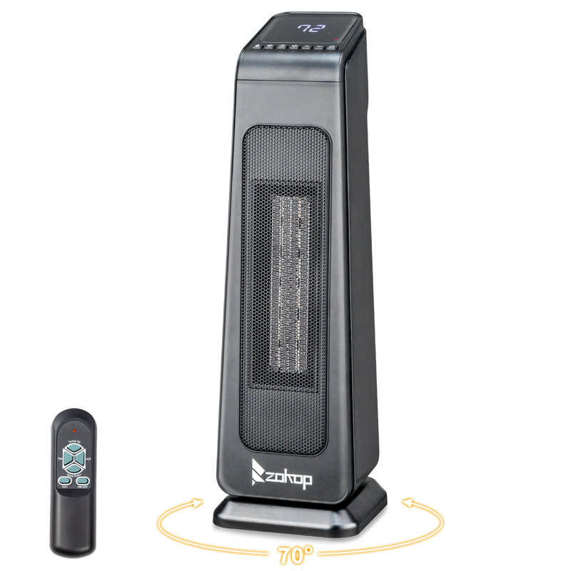 1500-Watt 23 In. Indoor Electric Tower Ceramic Fan Space Heater With Remote Control
