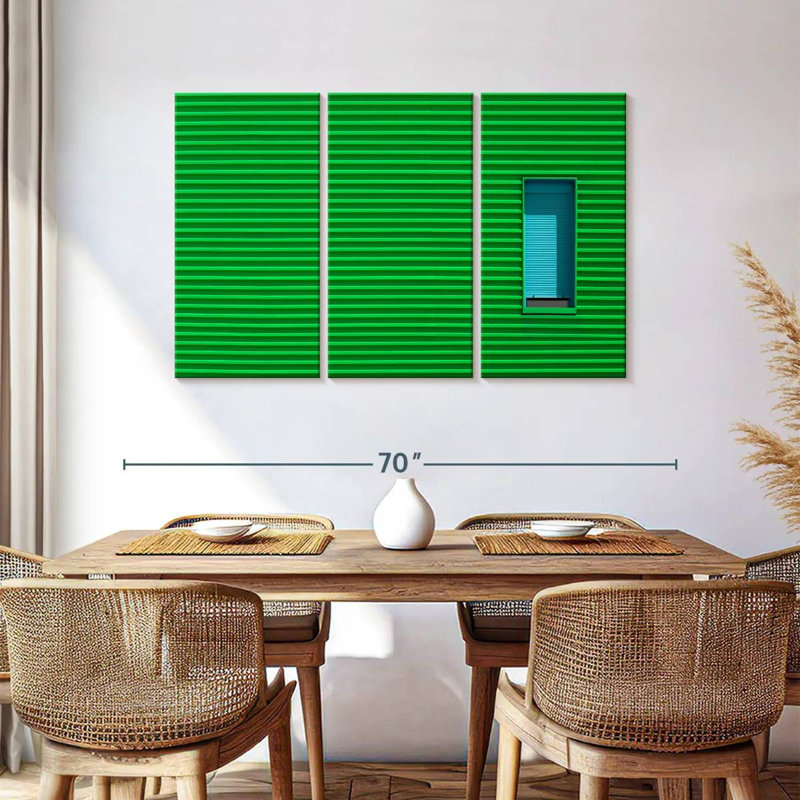 Immeuble vert vif, H 36 po x l 57 po