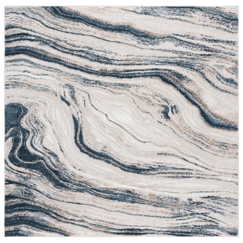 Yusef Performance Abstract Rug, Square 6'7"