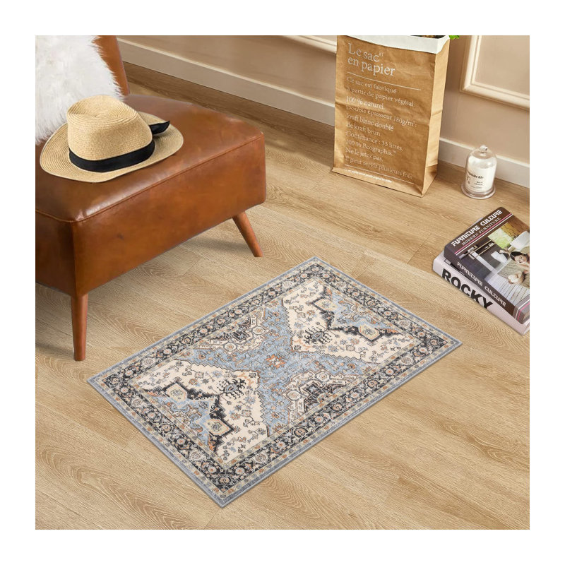 Barni Washable Oriental Indoor Rug, Rectangle 3' x 5'