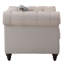 Chaise en lin beige Aurelia avec coussin