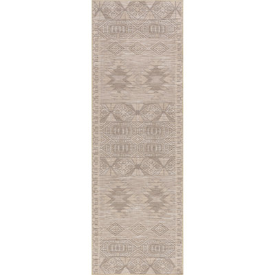 Riya SpinClean Geometric Machine Washable Area Rug