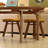 Quality Beige Rock Slab Rectangular Dining Table-751620173