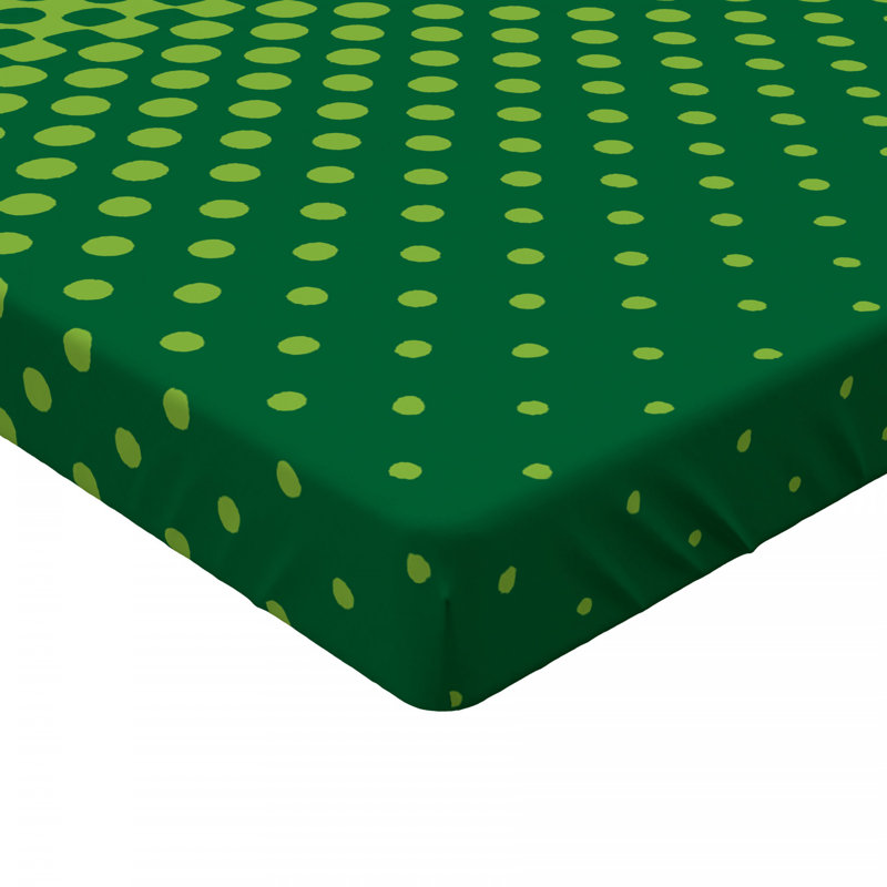 Drap-housse à pois, Drap-housse de taille double, Vert à pois