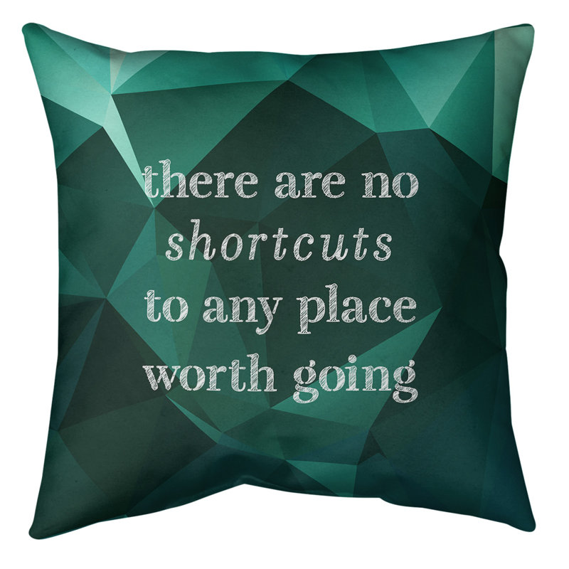 Coussin de sol, 40 po x 40 po, Vert foncé / turquoise