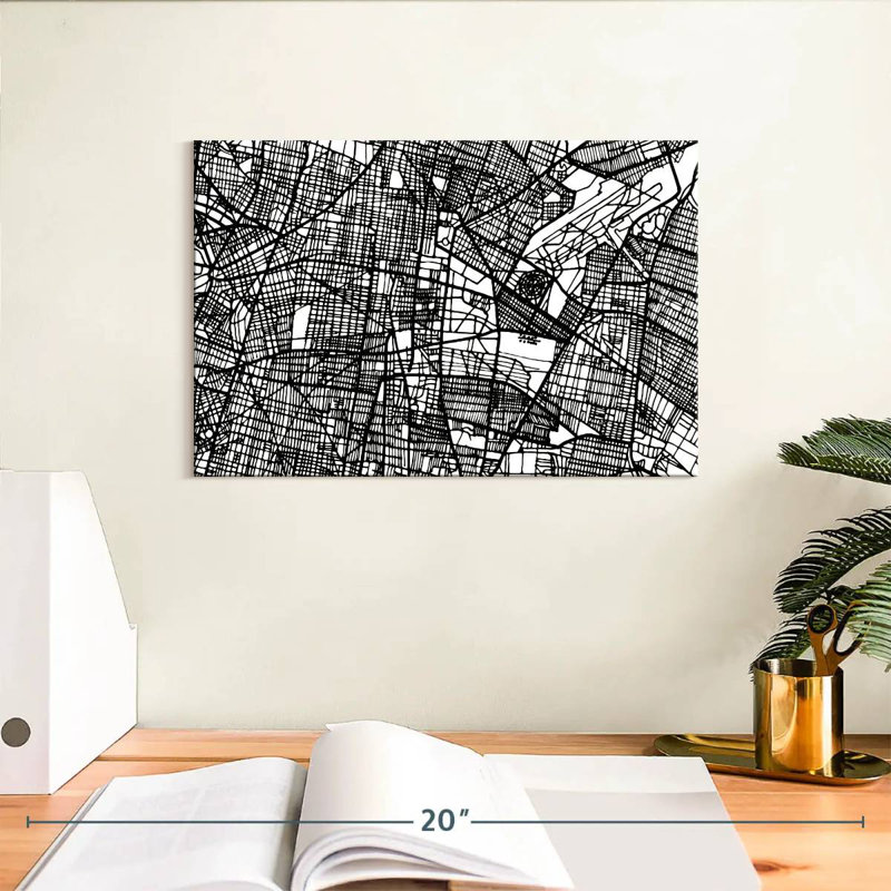 Aliaz Mexico City Map, 8" H x 12" W