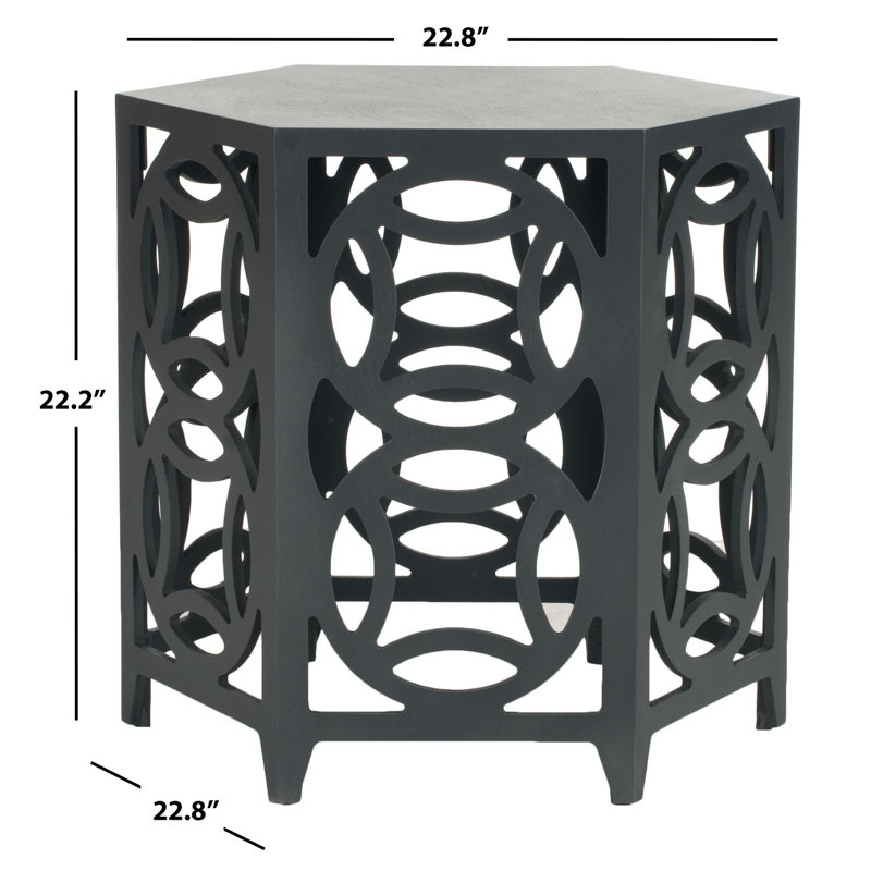 Heidi End Table, Charcoal Grey