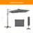 Ronnett 120'' x 96'' Rectangular Lighted Cantilever Umbrella-361302567