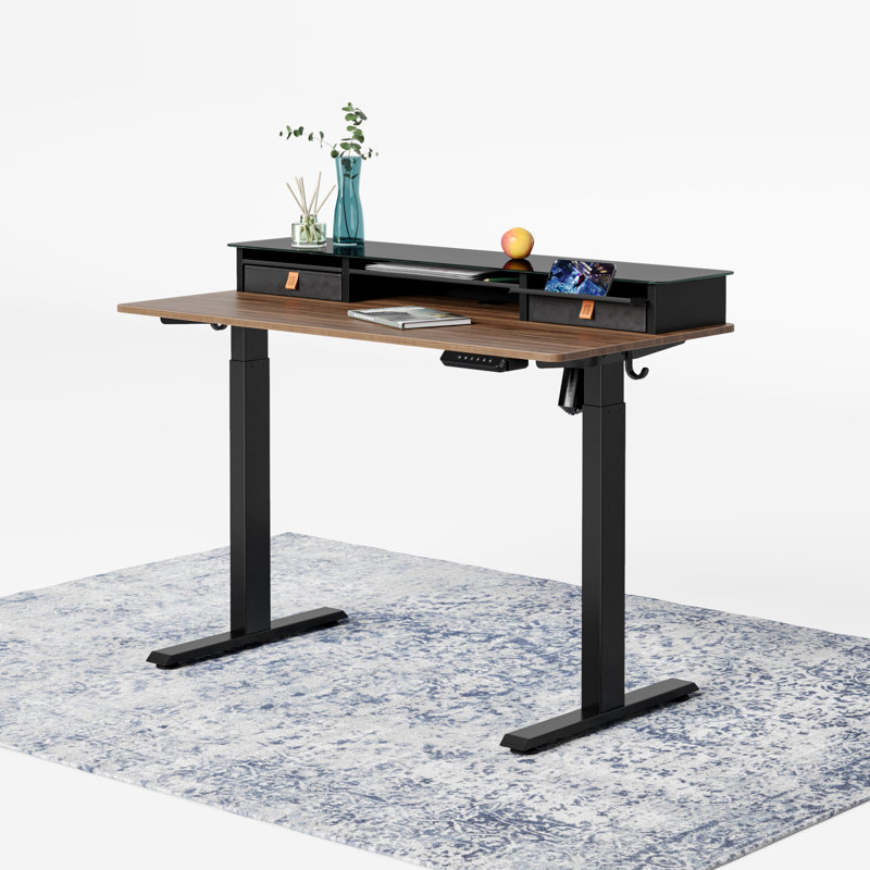 Bureau debout Kletter, Brun / noir, H 47 po x l 55 po x P 26 po