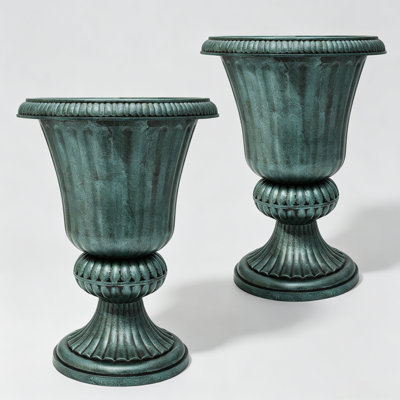 Urn Planter Flower Pot Vase Indoor Outdoor Garden Plant Container Front Column Wedding Pot Decor