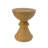 16" Ribbed Natural Concrete Outdoor Side Table With Hourglass Design – Weather-Resistant Accent For Patio, Garden, Or Balcony-745922537