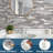6" W X12" L PVC Peel and Stick Backsplash Tiles with Stone Metal Look, Self-Adhesive Wall Tiles,Easy Install-110145827