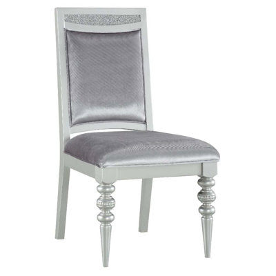 Chaise d'appoint, siège et dossier rembourrés Eulices (2 pièces)