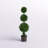 4' Artificial Triple Ball Green Cedar Topiary.