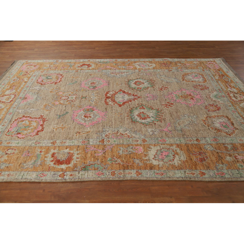 Tapis en laine teint à la main Oushak 7 x 10