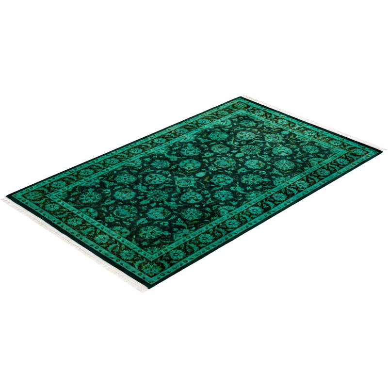 Fine Vibrance One-of-a-Kind 3' 2" X 5' 2" Hand Knotted Area Rug