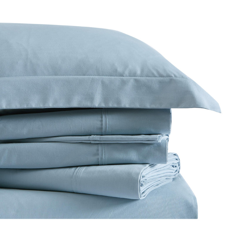 Olive Green Cotton Percale Twin XL Sheet Set
