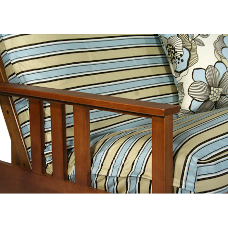 Denali Futon Frame, Warm Cherry, 37'' H x 85.25'' W x 42'' D