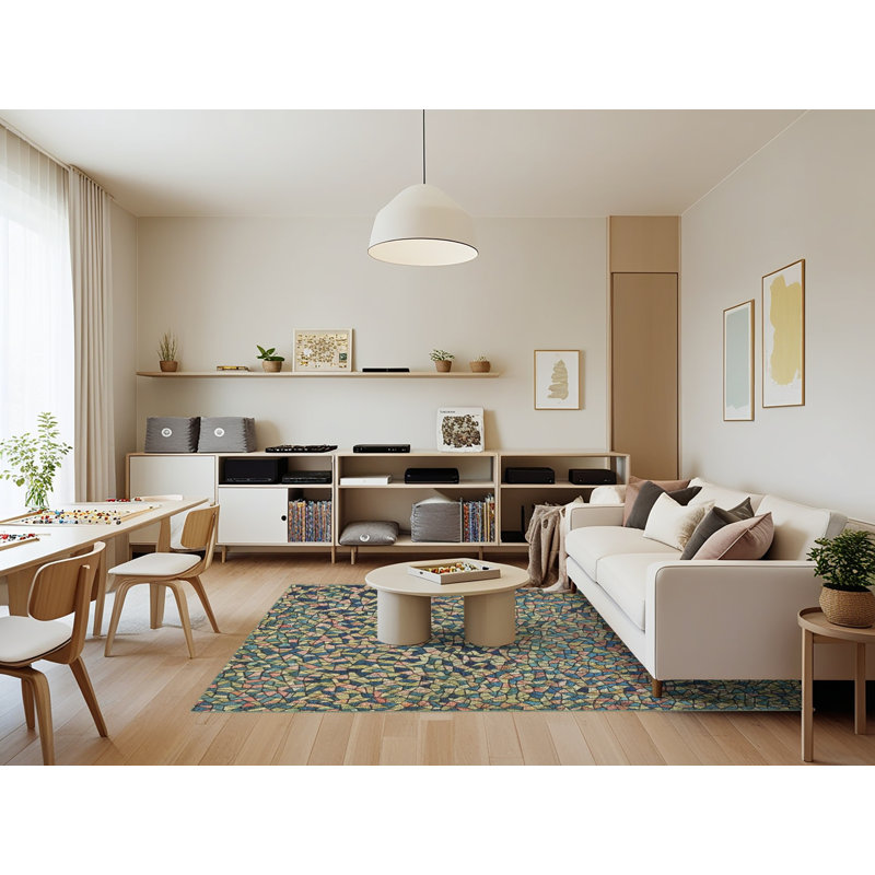 Tapis de zone d’olive à motifs Uncompahgre, Rectangle 7 pi x 9 pi