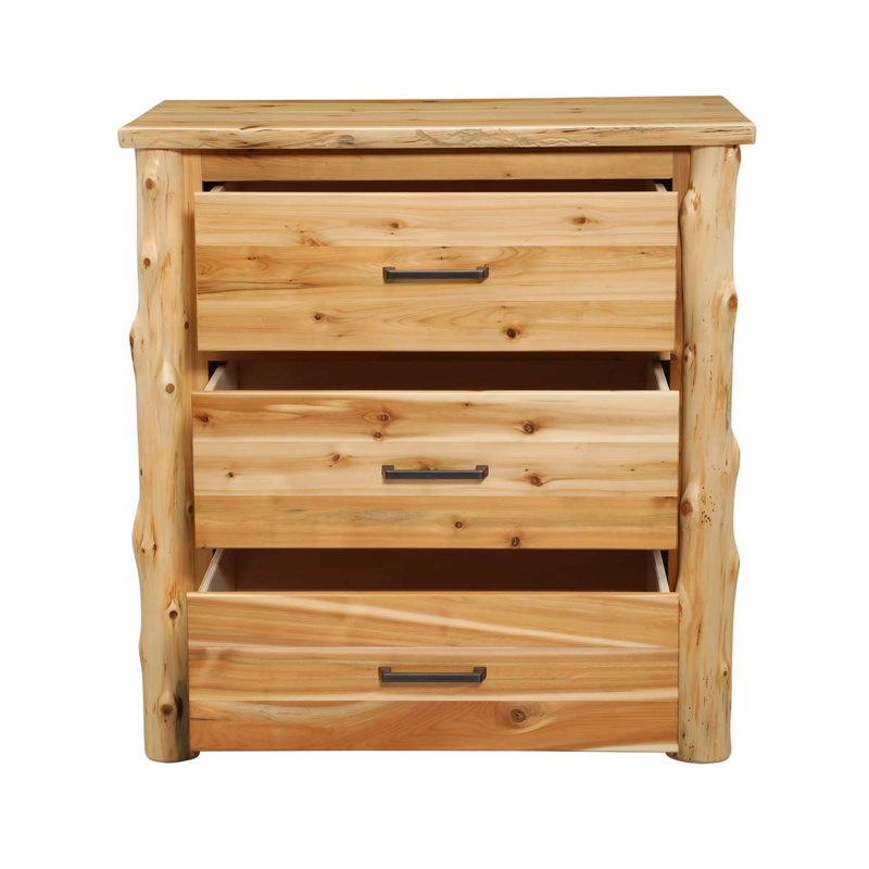 Commode à trois tiroirs Fireside Lodge Headwaters - Café - Ligne Premium, Tiroirs Premium