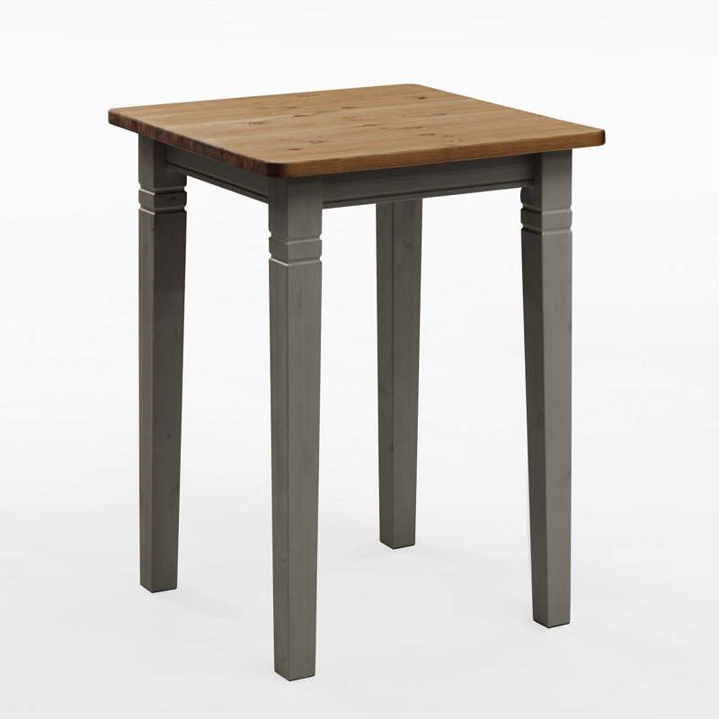 Polebridge Solid Wood Base Dining Table, Grey/Leach-coloured