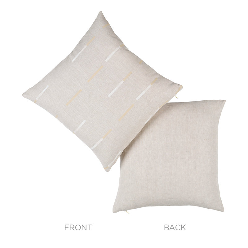 Coussin Schumacher x Caroline Z Hurley, Jaune / Blanc