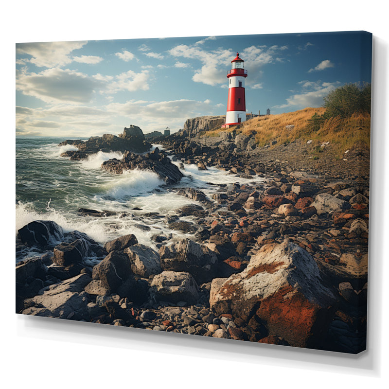 Phare de l'est du Canada I - reproduction, H 34 po x l 44 po x P 1,5 po