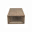 Table basse Limy, plateau rectangulaire de 54 po, tablette, bois brun antique