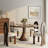 Solid Wood Round Dining Table Dark Walnut Color For 2-8 People-430556258