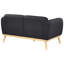 Sofa 2 Seater Tamirra Fabric Black