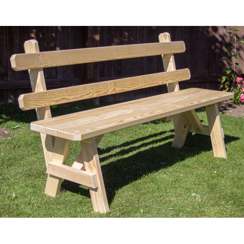 Banc de jardin en bois, H 34 po x l 66 po x P 22 po