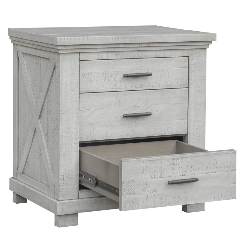 Drennan 3 Drawer Nightstand