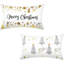 Ensemble de 12 housses de coussins décoratifs de Noël, ensemble de 2 décorations blanches et joyeuses décorations hivernales pour arbres de Noël