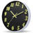 Luminous Wall Clock Glow In The Dark,Modern Wall Clocks With 3D Numbers,Decorative Wall Clock Battery Operated (Black)