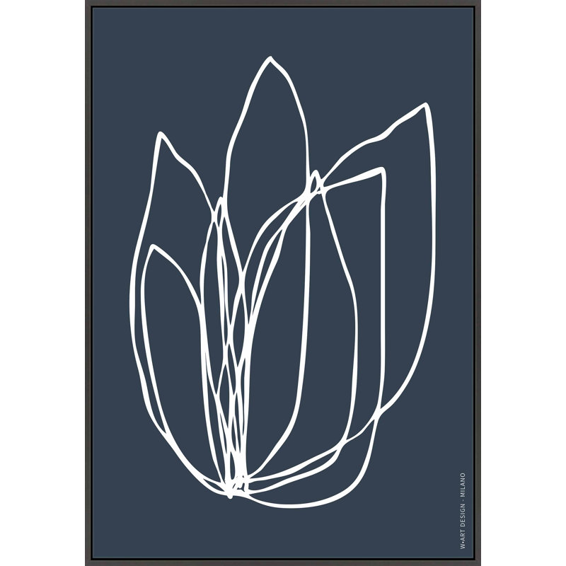 Tracings 2 Print by Romina Gadler, Black Framed Canvas, 38" H x 26.5" W x 1.25" D