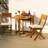2 - Person Wood Patio Dining Set with Extendable Rectangular Table , Cushions Included