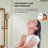 10" Pressure-Balanced Rain Shower System with 3-Function Handheld Shower and Adjustable Slide Bar-117466224
