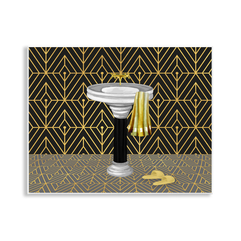 Plaque murale de salle de bain Deco Style Glam, design par Conrad Knutsen