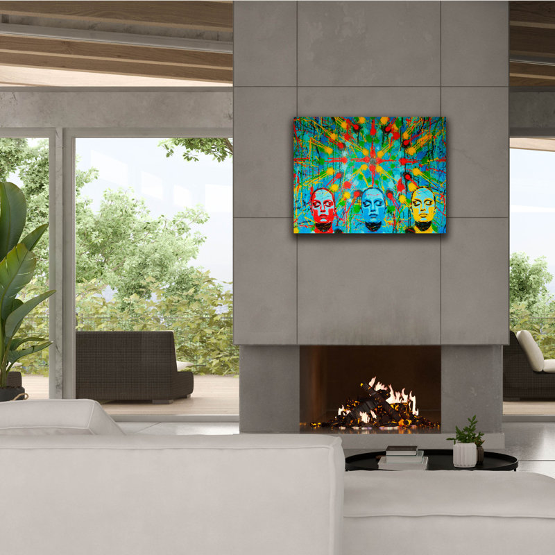 «Kaleidoscope Dreamers» par Abstract Graffiti, H 26 po x l 34 po x P 1,5 po