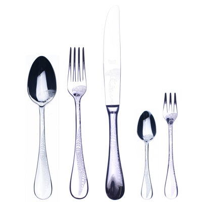Caccia Flatware Set with Cake Forks - 30 Pieces - Ice