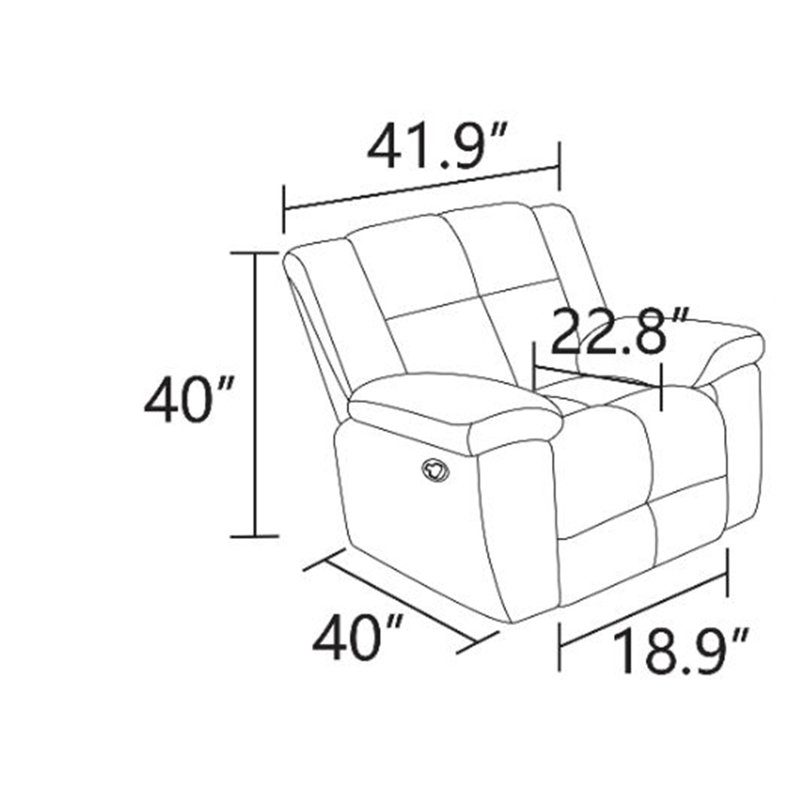 Fauteuil inclinable Cappuccino, Brun